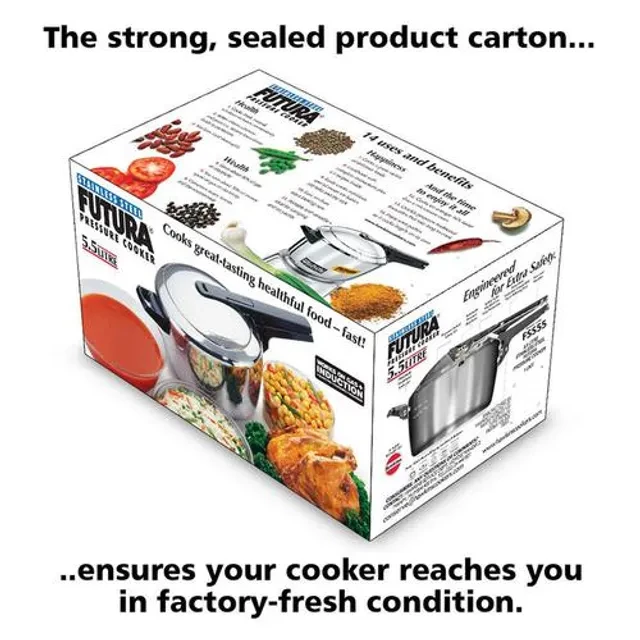 Hawkins Futura Stainless Steel Inner Lid Pressure Cooker - Induction Base Silver, FSS55, 5.5 l-5.webp